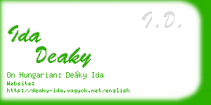ida deaky business card